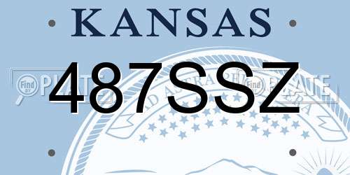 487SSZ Kansas License Plate