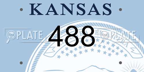 488 Kansas License Plate