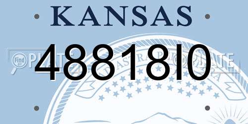 48818I0 Kansas License Plate