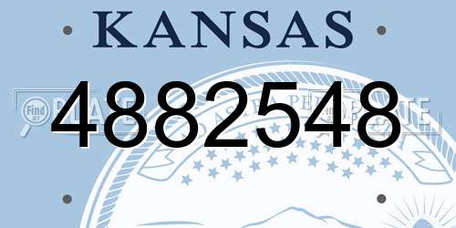 4882548 Kansas License Plate