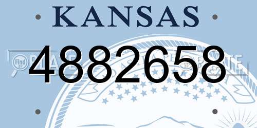 4882658 Kansas License Plate