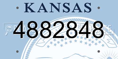 4882848 Kansas License Plate