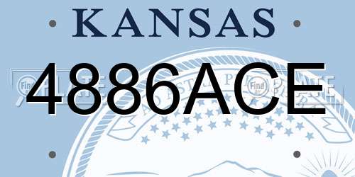 4886ACE Kansas License Plate
