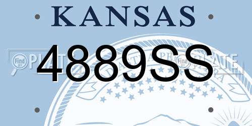 4889SS Kansas License Plate