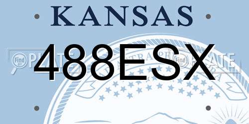 488ESX Kansas License Plate