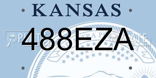 488EZA Kansas License Plate