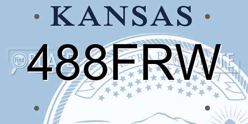 488FRW Kansas License Plate