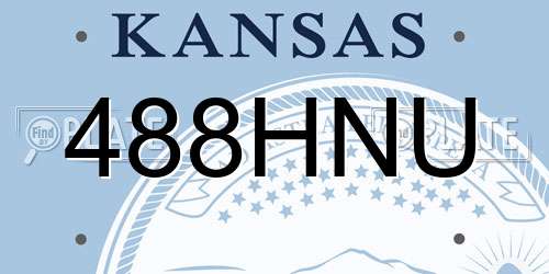 488HNU Kansas License Plate