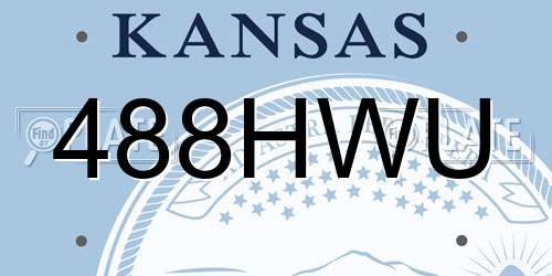 488HWU Kansas License Plate
