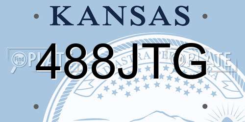 488JTG Kansas License Plate