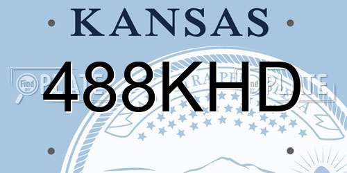 488KHD Kansas License Plate