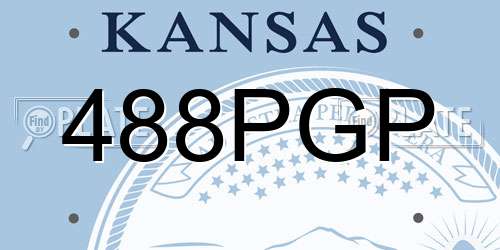 488PGP Kansas License Plate