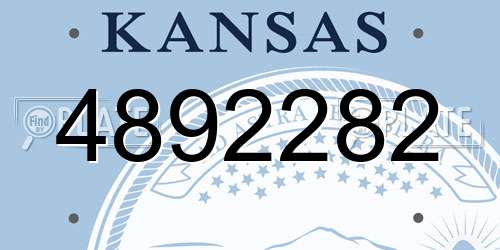 4892282 Kansas License Plate