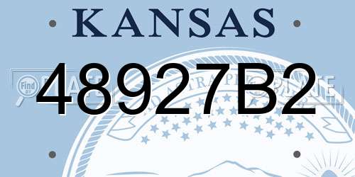 48927B2 Kansas License Plate