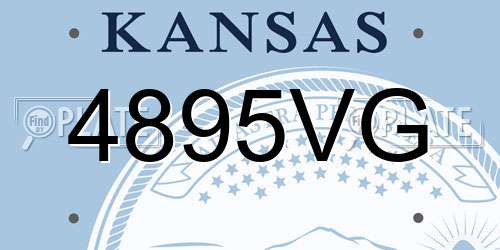 4895VG Kansas License Plate