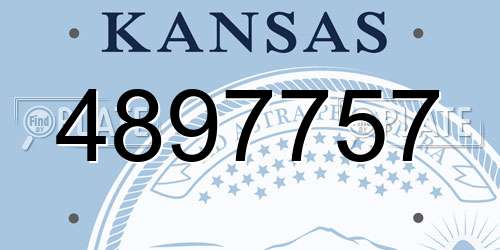 4897757 Kansas License Plate