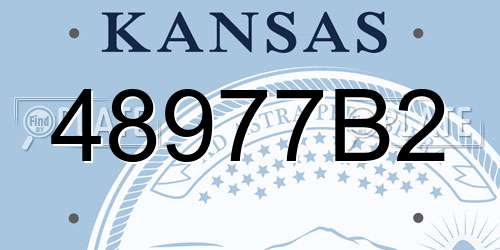 48977B2 Kansas License Plate