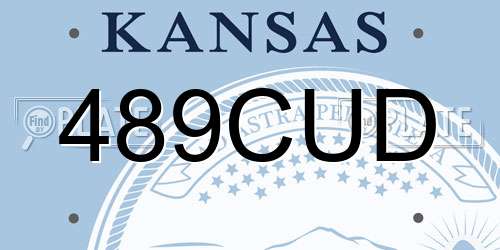 489CUD Kansas License Plate