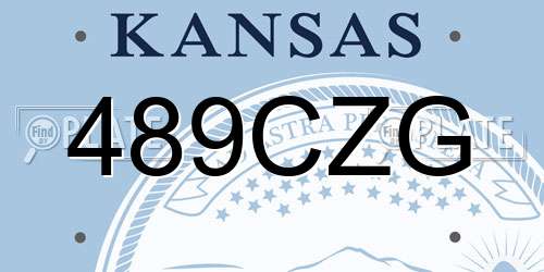 489CZG Kansas License Plate