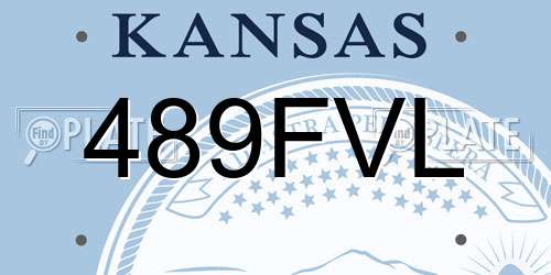 489FVL Kansas License Plate
