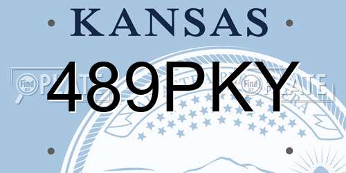 489PKY Kansas License Plate