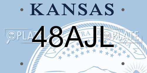48AJL Kansas License Plate