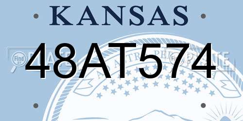 48AT574 Kansas License Plate