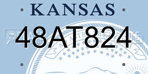 48AT824 Kansas License Plate