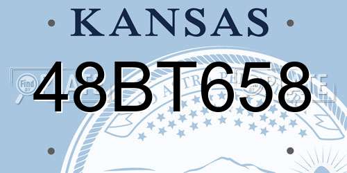 48BT658 Kansas License Plate
