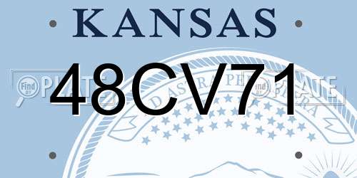 48CV71 Kansas License Plate