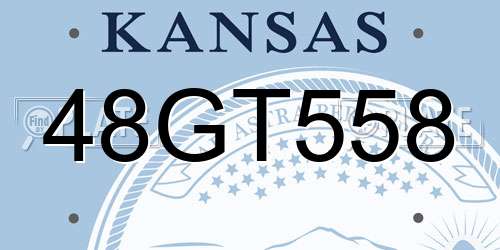 48GT558 Kansas License Plate