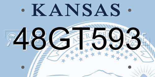 48GT593 Kansas License Plate