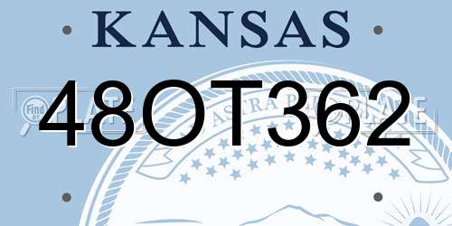 48OT362 Kansas License Plate