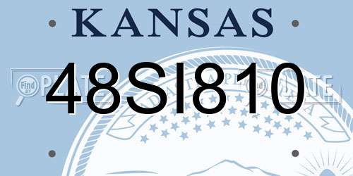 48SI810 Kansas License Plate