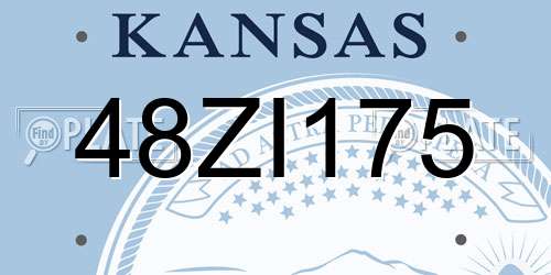 48ZI175 Kansas License Plate