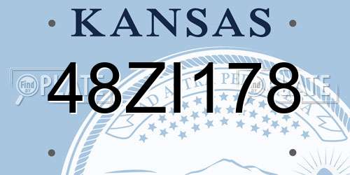 48ZI178 Kansas License Plate