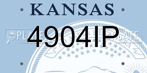 4904IP Kansas License Plate