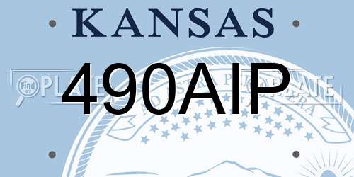 490AIP Kansas License Plate
