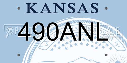 490ANL Kansas License Plate