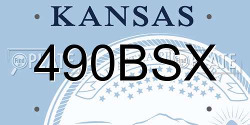 490BSX Kansas License Plate