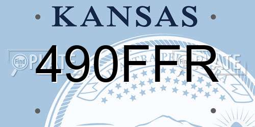 490FFR Kansas License Plate