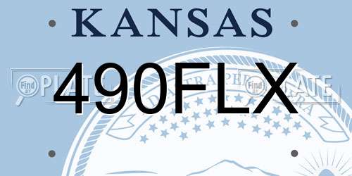 490FLX Kansas License Plate