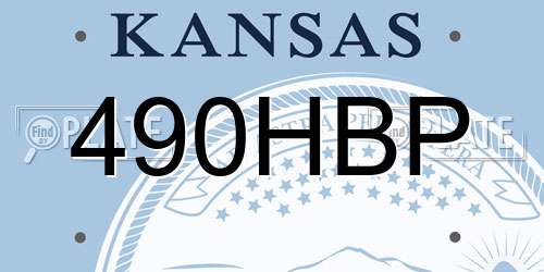 490HBP Kansas License Plate