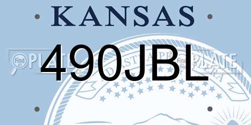 490JBL Kansas License Plate