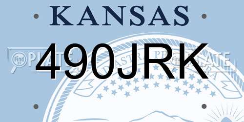 490JRK Kansas License Plate