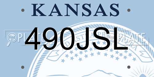 490JSL Kansas License Plate