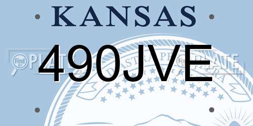 490JVE Kansas License Plate