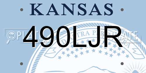490LJR Kansas License Plate