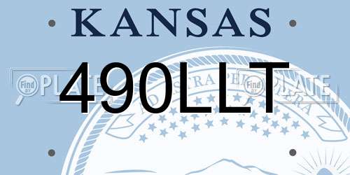 490LLT Kansas License Plate