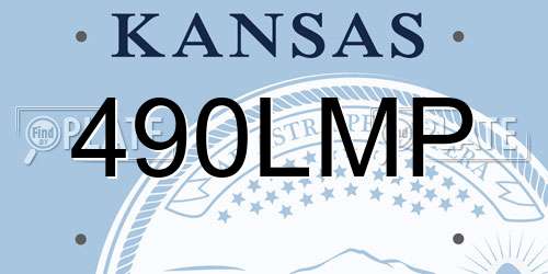 490LMP Kansas License Plate